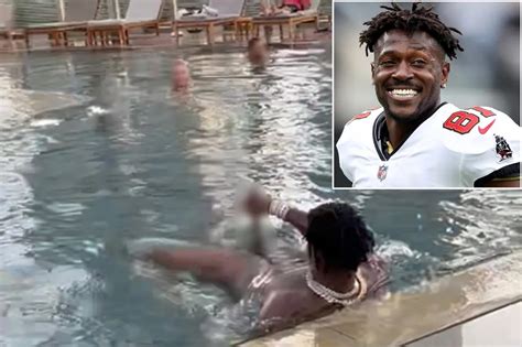 Images of Antonio Browns nude hotel pool scandal revealed